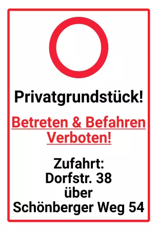 Warnschild Zutritt verboten Warnung - Zutritt verboten Betreten & Befahren Verboten! Bild