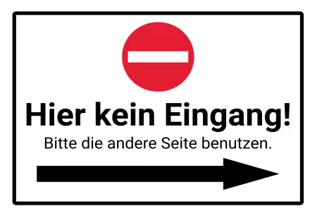 Warnschild Zutritt verboten Warnung - Zutritt verboten Hier kein Eingang! Bild