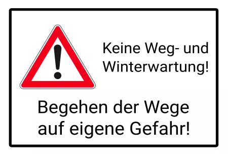 Warnschild Zutritt verboten Warnung - Zutritt verboten Keine Weg- und Winterwartung Bild