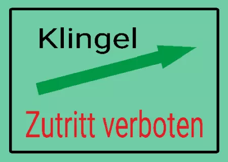 Warnschild Zutritt verboten Warnung - Zutritt verboten Klingen - Zutritt verboten Bild