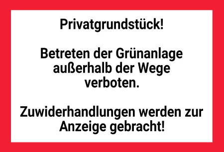 Warnschild Zutritt verbotenWarnung - Zutritt verboten Privatgrundstück Bild