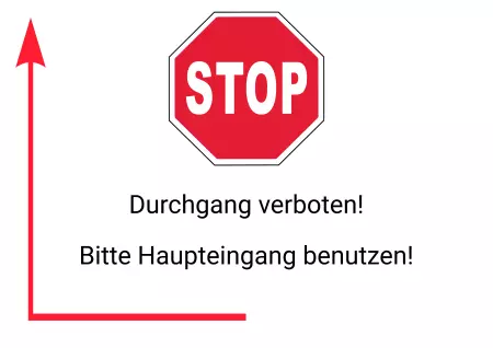 Warnschild Zutritt verboten Warnung - Zutritt verboten STOP Bild