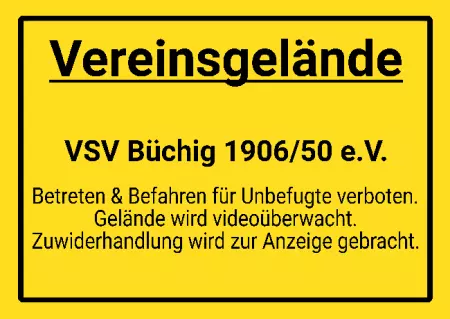 Warnschild Zutritt verboten Warnung - Zutritt verboten Vereinsgelände Bild
